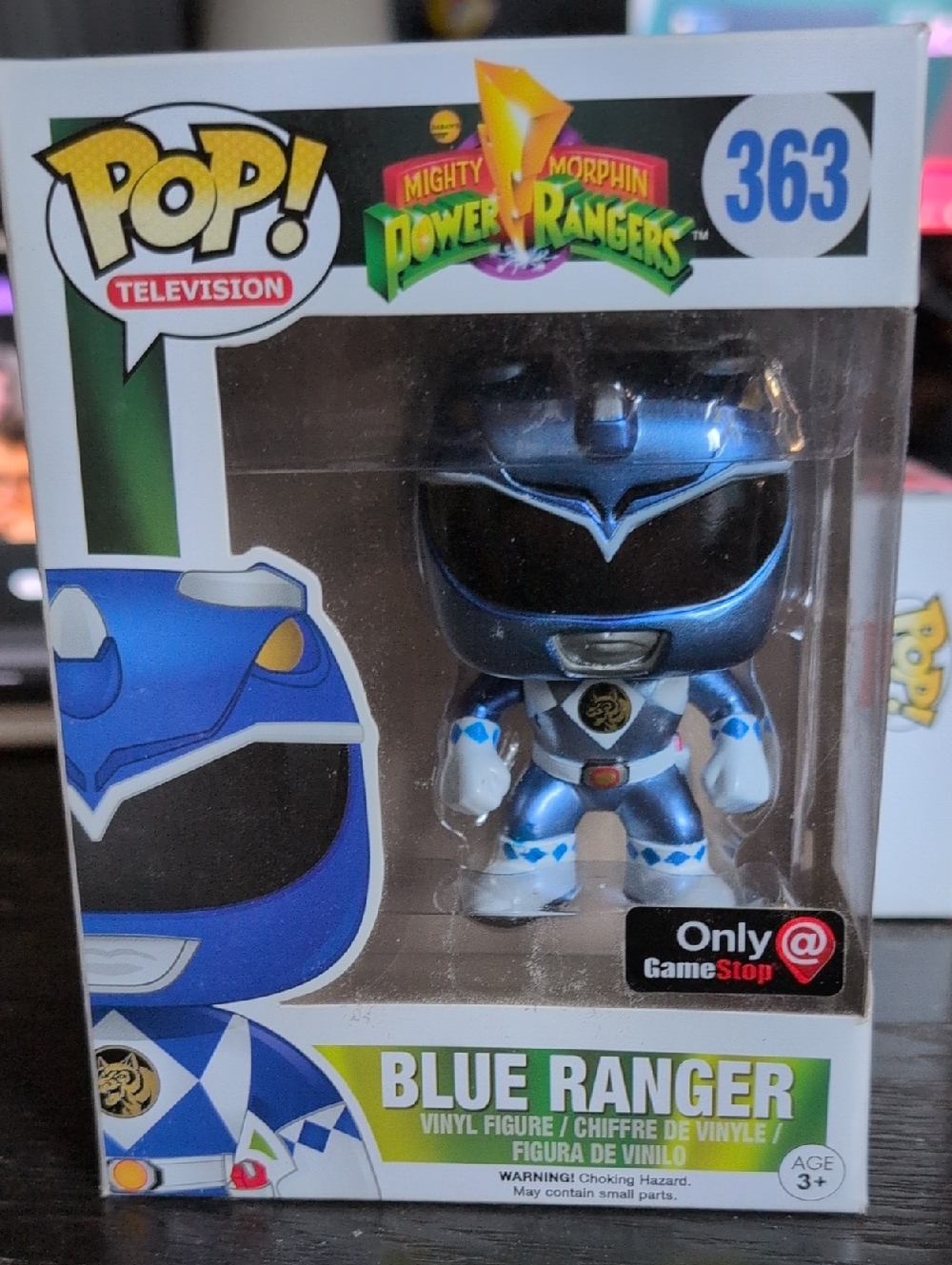 Funko Blue and White Mighty Morphin Power Rangers Pop! Vinyl